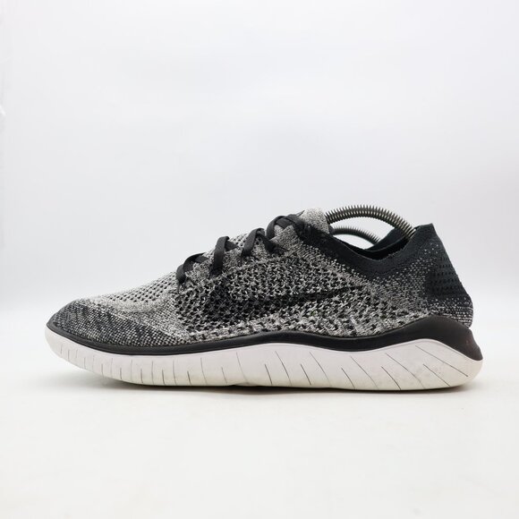 Nike Free RN Flyknit Shoes Men's 11 Gray Running Sneakers  Athletic 942838-101 - Picture 4 of 9